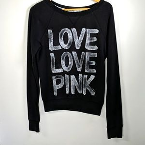 PINK Victoria’s Secret cheetah heart crewneck